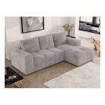 Narożnik MONIVA L - strona prawa - jasnoszary, plusz