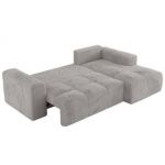 Narożnik MONIVA L - strona prawa - jasnoszary, plusz