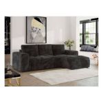 Narożnik MONIVA L - strona prawa - ciemnoszary, plusz