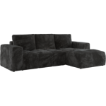 Narożnik MONIVA L - strona prawa - ciemnoszary, plusz