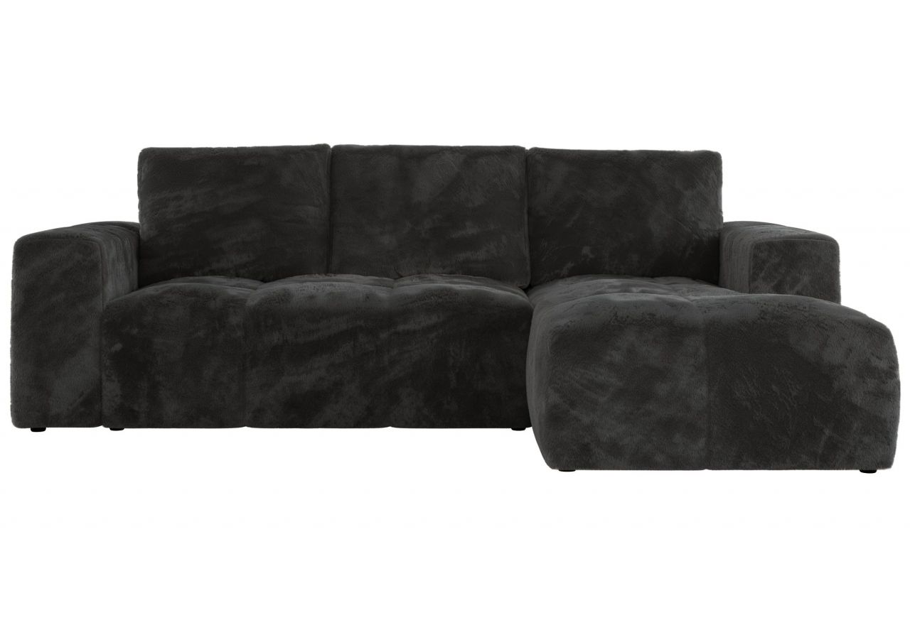 Narożnik MONIVA L - strona prawa - ciemnoszary, plusz