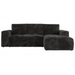 Narożnik MONIVA L - strona prawa - ciemnoszary, plusz