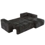 Narożnik MONIVA L - strona prawa - ciemnoszary, plusz