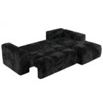 Narożnik MONIVA L - strona prawa - czarny, plusz