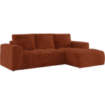 Narożnik MONIVA L - strona prawa - pomarańczowy, plusz