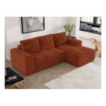 Narożnik MONIVA L - strona prawa - pomarańczowy, plusz