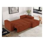 Narożnik MONIVA L - strona prawa - pomarańczowy, plusz