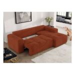 Narożnik MONIVA L - strona prawa - pomarańczowy, plusz