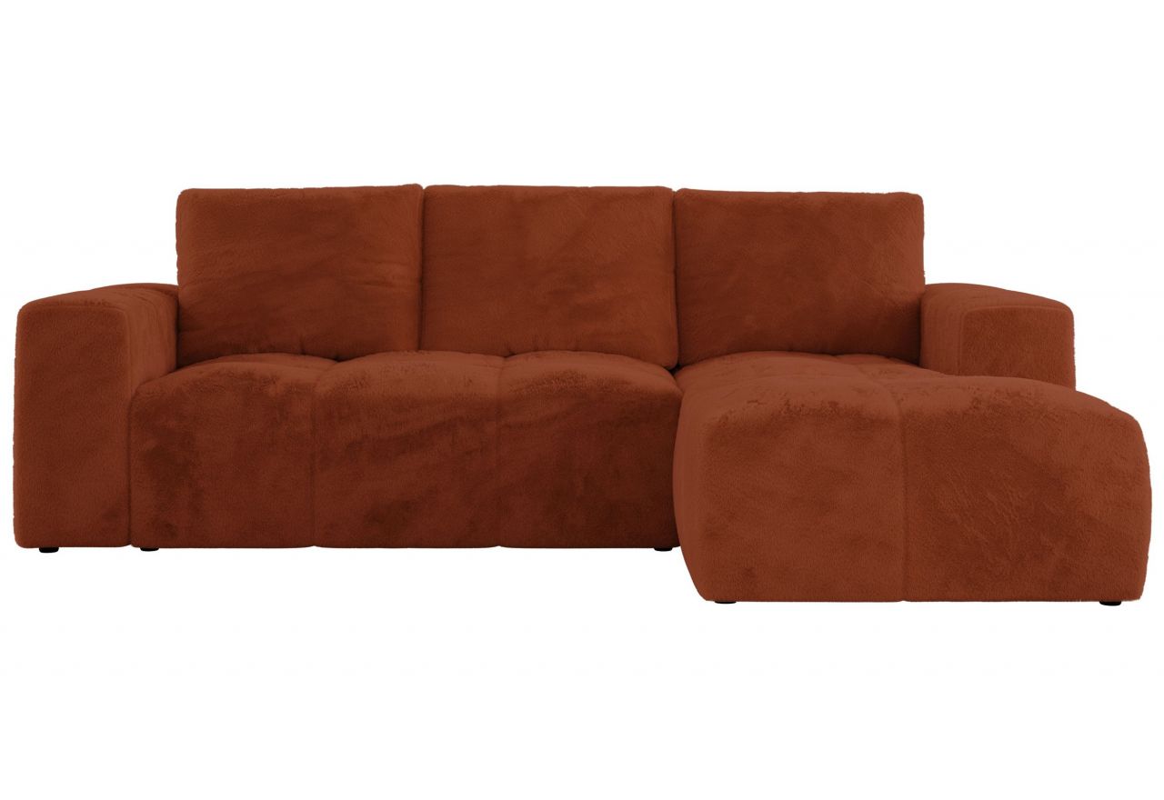 Narożnik MONIVA L - strona prawa - pomarańczowy, plusz