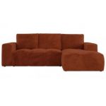 Narożnik MONIVA L - strona prawa - pomarańczowy, plusz