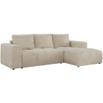 Narożnik MONIVA L - strona prawa - beżowy, welwet