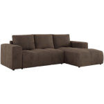 Narożnik MONIVA L - strona prawa - brązowy, welwet