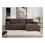 Narożnik MONIVA L - strona prawa - brązowy, welwet