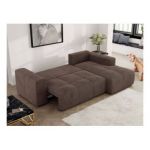 Narożnik MONIVA L - strona prawa - brązowy, welwet