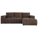 Narożnik MONIVA L - strona prawa - brązowy, welwet