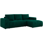 Narożnik MONIVA L - strona prawa - ciemnozielony, welwet