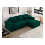 Narożnik MONIVA L - strona prawa - ciemnozielony, welwet