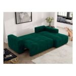 Narożnik MONIVA L - strona prawa - ciemnozielony, welwet