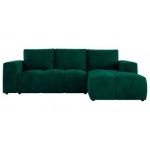 Narożnik MONIVA L - strona prawa - ciemnozielony, welwet