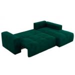 Narożnik MONIVA L - strona prawa - ciemnozielony, welwet