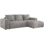 Narożnik MONIVA L - strona prawa - jasnoszary, welwet