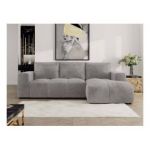 Narożnik MONIVA L - strona prawa - jasnoszary, welwet