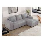 Narożnik MONIVA L - strona prawa - jasnoszary, welwet