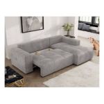 Narożnik MONIVA L - strona prawa - jasnoszary, welwet