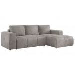 Narożnik MONIVA L - strona prawa - jasnoszary, welwet