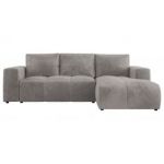 Narożnik MONIVA L - strona prawa - jasnoszary, welwet