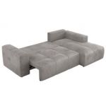 Narożnik MONIVA L - strona prawa - jasnoszary, welwet