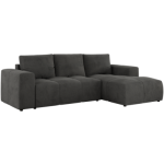 Narożnik MONIVA L - strona prawa - ciemnoszary, welwet