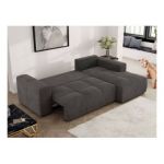 Narożnik MONIVA L - strona prawa - ciemnoszary, welwet