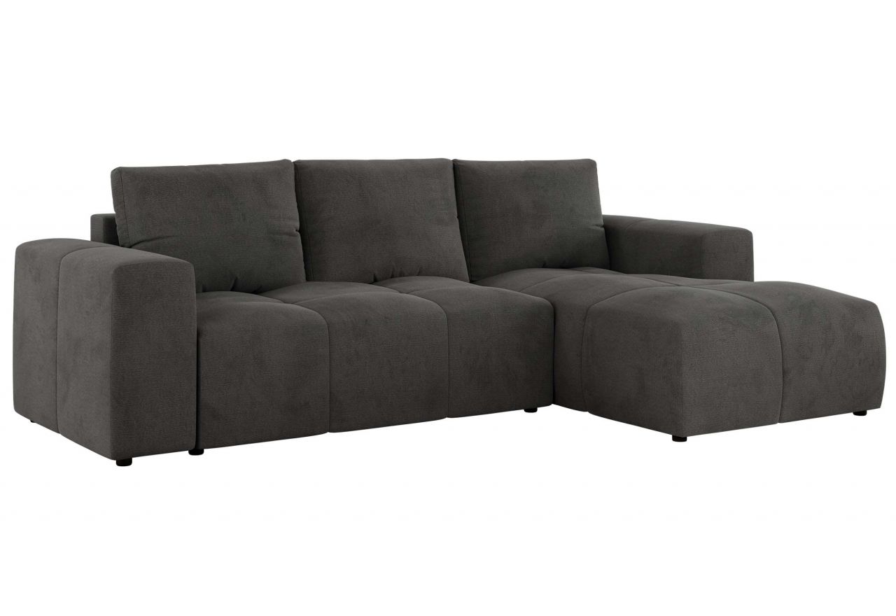 Narożnik MONIVA L - strona prawa - ciemnoszary, welwet