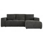 Narożnik MONIVA L - strona prawa - ciemnoszary, welwet