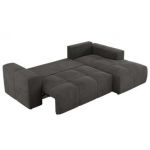 Narożnik MONIVA L - strona prawa - ciemnoszary, welwet