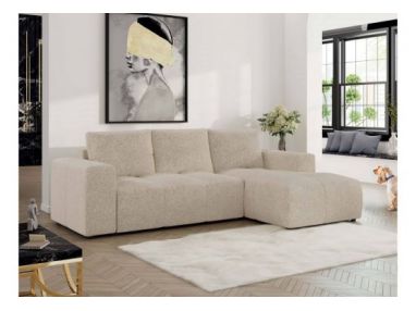 Narożnik MONIVA L - strona prawa - kremowy, struktura