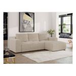 Narożnik MONIVA L - strona prawa - kremowy, struktura