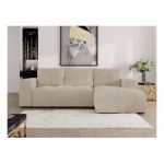 Narożnik MONIVA L - strona prawa - kremowy, struktura