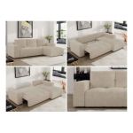 Narożnik MONIVA L - strona prawa - kremowy, struktura