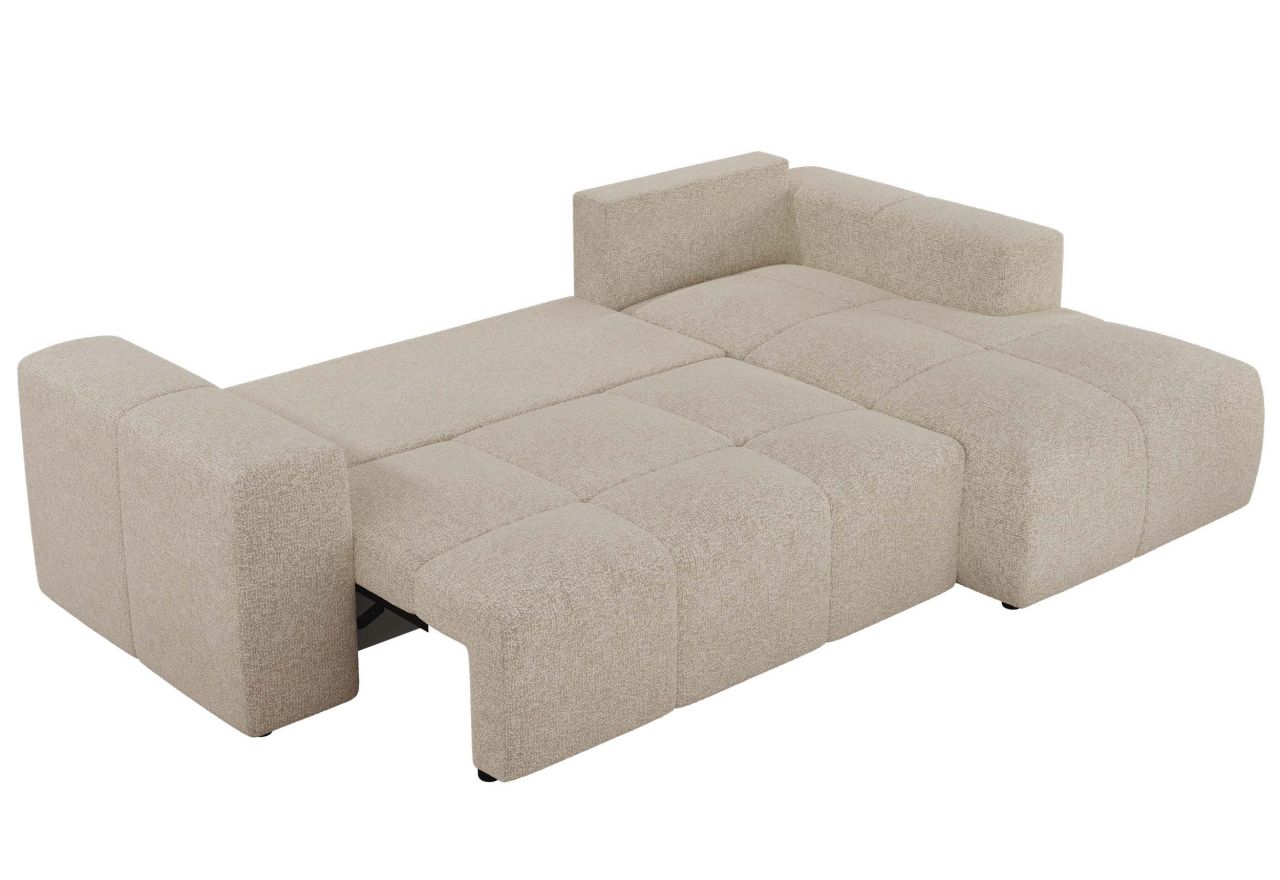 Narożnik MONIVA L - strona prawa - kremowy, struktura