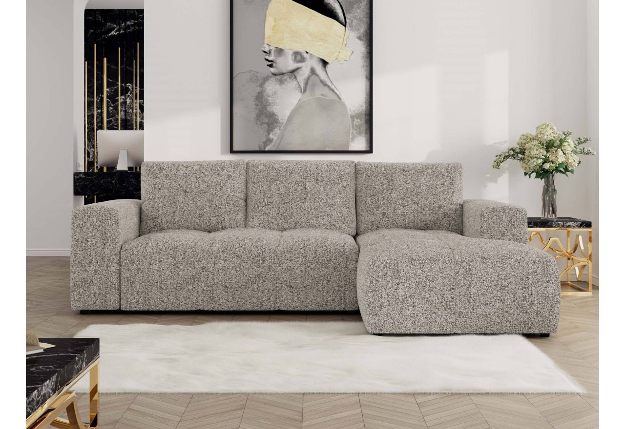 Narożnik MONIVA L - strona prawa - beżowy, struktura