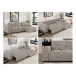 Narożnik MONIVA L - strona prawa - beżowy, struktura