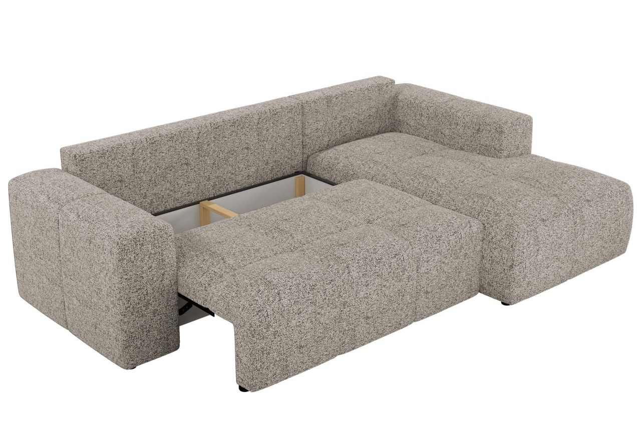 Narożnik MONIVA L - strona prawa - beżowy, struktura