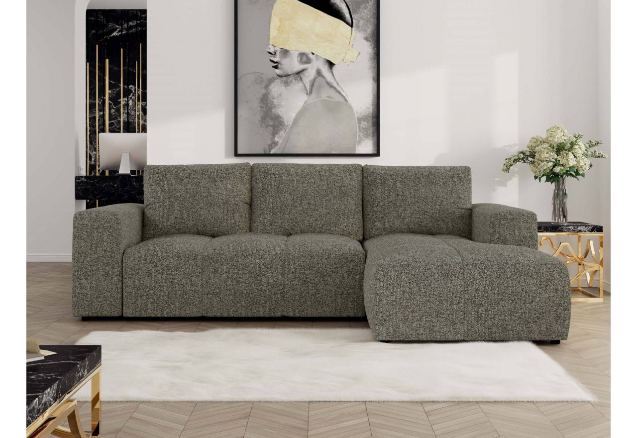 Narożnik MONIVA L - strona prawa - szary, struktura