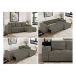 Narożnik MONIVA L - strona prawa - szary, struktura