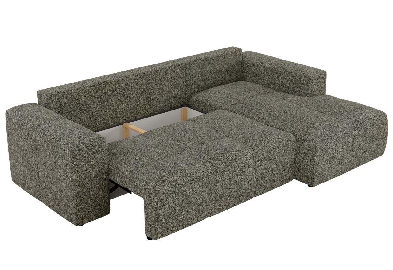 Narożnik MONIVA L - strona prawa - szary, struktura