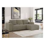 Narożnik MONIVA L - strona prawa - ciemnobeżowy, struktura