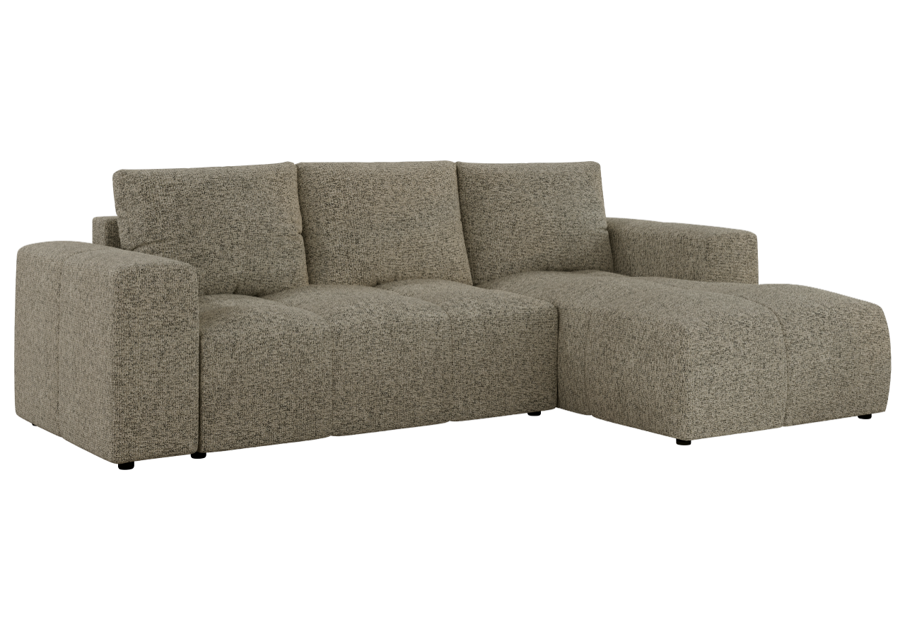 Narożnik MONIVA L - strona prawa - ciemnobeżowy, struktura