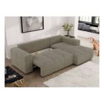 Narożnik MONIVA L - strona prawa - ciemnobeżowy, struktura